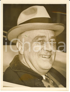 Fotografia d epoca originale 1940 WASHINGTON Franklin D. ROOSEVELT upon his arrival from Warm Springs Photo 1