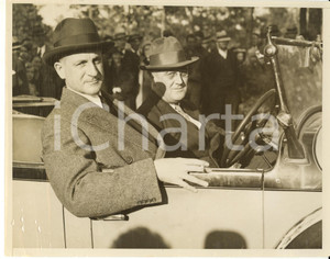 Fotografia d epoca originale 1930 ca WARM SPRINGS Ambassador Sumner WELLES with president Franklin ROOSEVELT 1