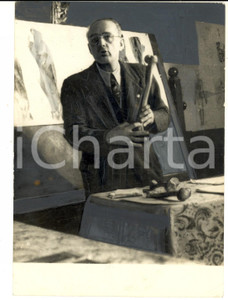 Fotografia d epoca originale 1950 ca CESENA Giuseppe AMBROSINI al corso per istruttori ciclismo  Foto 1
