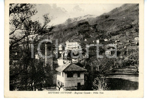 Cartolina originale da collezione 1938 SETTIMO VITTONE TO Panorama con villa YON Cartolina VINTAGE FG VG 1