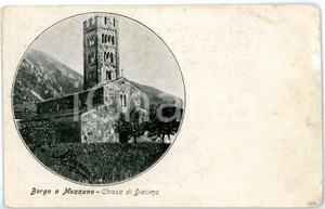 Cartolina originale da collezione 1915 ca BORGO A MOZZANO Loc. DIECIMO LU Pieve di Santa Maria Cartolina FP NV 1