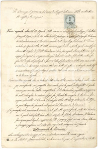 Documento originale, autentico 1863 BOCENAGO TN Atto divisione beni Maria RICCADONNA  Antonio FERRAZZA 1