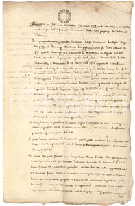 Documento originale, autentico 1828 CLARINA / BOCENAGO Vendita di piccola prativa a Marco FERRAZZA Manoscritto 1