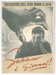 Materiale pubblicitario d’epoca 1960 ca MILANO NIGUARDA Casa di Redenzione Sociale  Pieghevole ILLUSTRATO 1