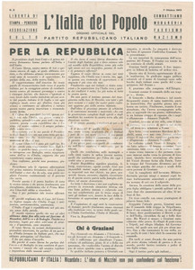 Giornale, rivista storica 1943 WW2 L ITALIA DEL POPOLO Chi é Rodolfo GRAZIANI  Giornale PRI n°5 1