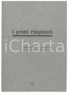 Libro, pubblicazione d epoca 1915 WW1 I primi rimpianti  PROPAGANDA antitedesca 8 pp. 1