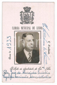 Oggetto da collezione cartaceo 1933 LISBOA Bilhete de identidade do Dr. JosÃ© DE ALMEIDA EUSEBIO  7x10 cm 1