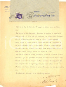 Autografo originale 1932 MILANO Avv. Giulio PAOLI in ricordo di Alessandro Stoppato  Autografo 1