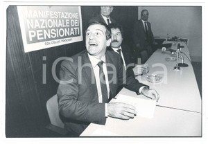 Fotografia d epoca originale 1990 ITALIA SINDACATI Giorgio BENVENUTO segretario UIL 3 Ritratto Foto 1