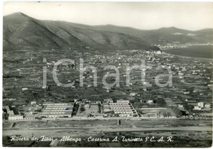 Cartolina originale da collezione 1960 ca ALBENGA SV Caserma Aldo Turinetto 5 Â°C.A.R.  Cartolina FG VG 1