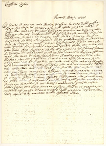 Manoscritto, lettera originale 1838 ROMA Nobildonna Paolina CAMBI VOGLIA in difficoltà economiche AUTOGRAFO 1