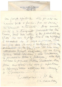 Autografo originale 1939 MILANO Aurelio CANDIAN sul processo contro Luigi LUSIGNANI Autografo 1