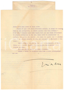 Autografo originale 1944 VÃ’ DI AVIO Gianna PEDERZINI a un amico vittima di requisizioni AUTOGRAFO 1