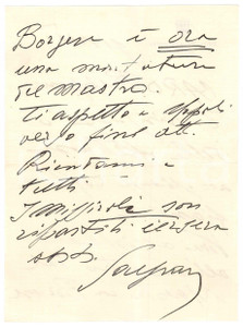 Autografo originale 1960 ca VENEZIA Lettera libraio Gaspare CASELLA a un amico  Autografo 1