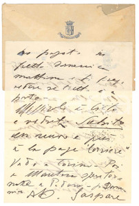 Autografo originale 1952 MILANO Libraio Gaspare CASELLA incontra Mario MISSIROLI  Autografo 1