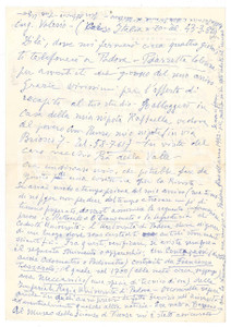 Autografo originale 1969 FIRENZE Lettera prof. Ugo STOPPATO a un amico  AUTOGRAFO 1