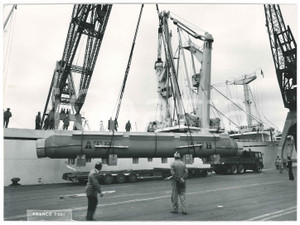 Fotografia d epoca originale 1975 ca Ditta Franco TOSI LEGNANO  ATB Italia  Imbarco reattore raffineria 6 1