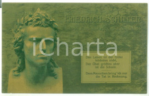 Cartolina originale da collezione 1910 ca ARTE Busto con citazione di Friedrich SCHILLER Cartolina illustrata 1