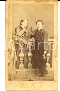 Fotografia d epoca originale 1860 ca COMO Ritratto della famiglia COMANEDI Foto BOTTA DANNEGGIATA CDV 1