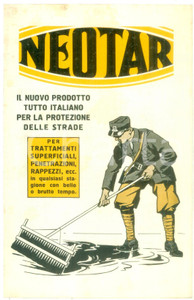 Materiale pubblicitario d’epoca 1935 ca SOCIETA  NEOBIT  NEOTAR trattamento protezione strade PUBBLICITARIO 1