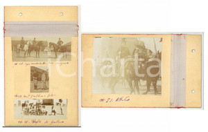 Fotografia d epoca originale 1898 LOMBARDIA Caserma Reggimento CAVALLERIA Ufficiali a passo di gallina  Foto 1