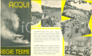 Materiale pubblicitario d’epoca 1940 ACQUI  Regie Terme  Pieghevole pubblicitario illustrato VINTAGE 1
