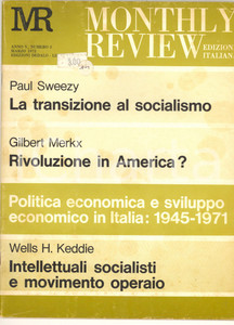 Giornale, rivista storica 1972 MONTHLY REVIEW Rivoluzione in America?  Rivista nÂ° 3 1