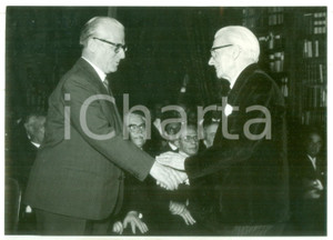 1958 ROMA Accademia dei Lincei - Giovanni GRONCHI con Ildebrando PIZZETTI *Foto