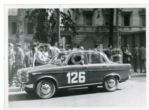 1961 XÂ° Giro Provincia di PAVIA Alfa Romeo Giulietta JOLLY CLUB Foto RALLY (1) Fotografia d'epoca.   GOOD/buono  FORMATO: 18x13 cm originale e autentica 1