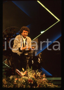 35mm vintage slide* 1988 FESTIVAL DI SANREMO Beppe GRILLO in scena RAI UNO (10)