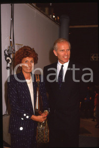 Fotografia d epoca originale 35mm vintage slide 1985 ca ITALIA  COSTUME Nicola TRUSSARDI Anna CRAXI 4 1