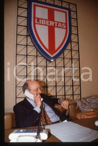 35mm vintage slide* 1990 ca ITALIA Onofrio PIRROTTA a un convegno DC (2)