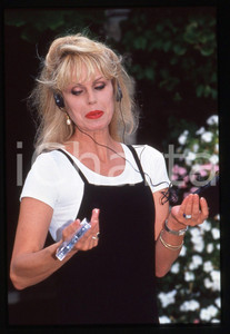 35mm vintage slide* 1994 UK Joanna LUMLEY listening 007 James BOND audiobook (2)
