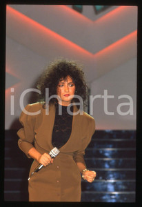 35mm vintage slide* 1988 FESTIVAL DI SANREMO Marcella BELLA durante le prove (5)