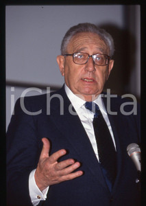 Fotografia d epoca originale 35mm vintage slide 1995 ca ITALIA Henry KISSINGER  Ritratto del politico USA 1 1