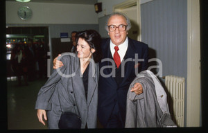 Fotografia d epoca originale 35mm vintage slide 1983 RAI 2 Federico FELLINI Anouk Aimée Backstage BLITZ 4 1