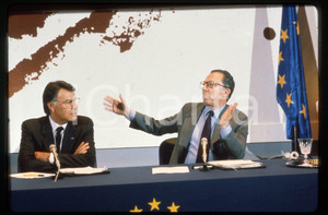 35mm vintage slide* 1989 MADRID Felipe GONZÀLEZ al Consiglio Europeo *Ritratto 1