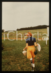 35mm vintage slide* 1985 ca COSTUME - Ivy GUNTER gioca a golf - Ritratto
