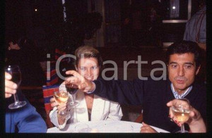 35mm vintage slide* 1990 ca CINEMA Spanish actor Andrés PAJARES & wife (41)