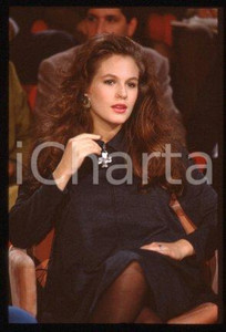 35mm vintage slide* 1991 RAI DUE - CIAO WEEKEND American actress Noelle BECK (7)