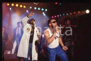 35mm vintage slide* 1989 ca ITALY American DJ and rapper Afrika BAMBAATAA (6)