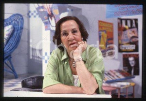 35mm vintage slide* 1990 ca MILAN Portrait of Italian writer Laura GRIMALDI (4)
