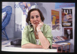 35mm vintage slide* 1990 ca MILAN Portrait of Italian writer Laura GRIMALDI (6)