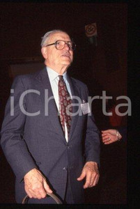 35mm vintage slide* 1990 ca MILAN Nobel Prize winner James M. BUCHANAN (11)