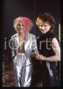 35mm vintage slide* 1983 ITALY Rock band MISSING PERSONS Dale & Terry BOZZIO 7