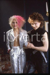 35mm vintage slide* 1983 ITALY Rock band MISSING PERSONS Dale & Terry BOZZIO 8