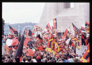 35mm vintage slide* 1988 COMO Tifosi A.C. MILAN in festa dopo conquista scudetto