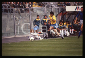35mm vintage slide* 1989 BOLOGNA CALCIO ITALIA vs BRASILE 0-1 Paulo SILAS