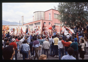 35mm vintage slide* 1988 COMO Tifosi AC MILAN in festa dopo conquista scudetto 8