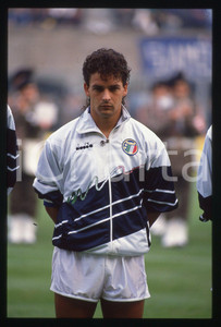 35mm vintage slide* 1989 CALCIO - ITALIA vs BRASILE Roberto BAGGIO - Ritratto